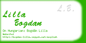 lilla bogdan business card