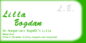 lilla bogdan business card